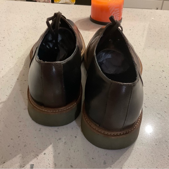 Cole Haan Two-Tone Black and Brown Oxfords - Picture 2 of 6